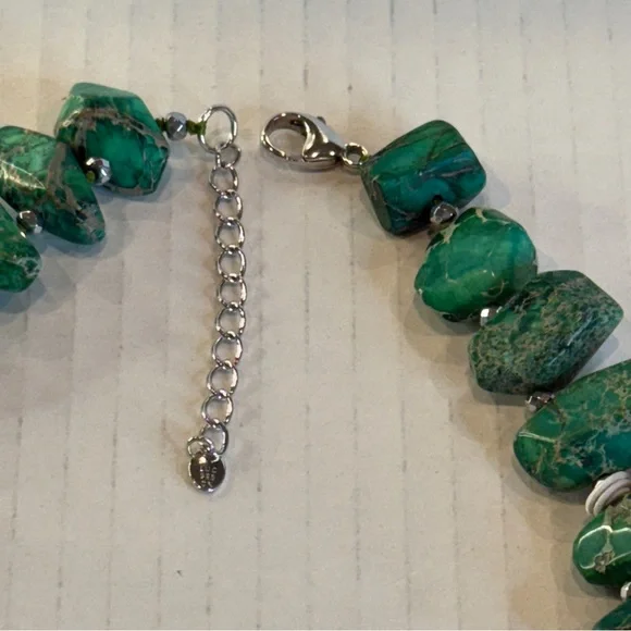 🆕 💚 King Jasper Goddess Necklace – Iris & Lily London – Sterling Silver 💚 - Picture 14 of 16